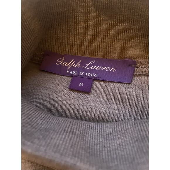 Ralph Lauren Purple Label Merino Wool Sleeveless Turtleneck Midi Dress M Gray - Picture 4 of 8